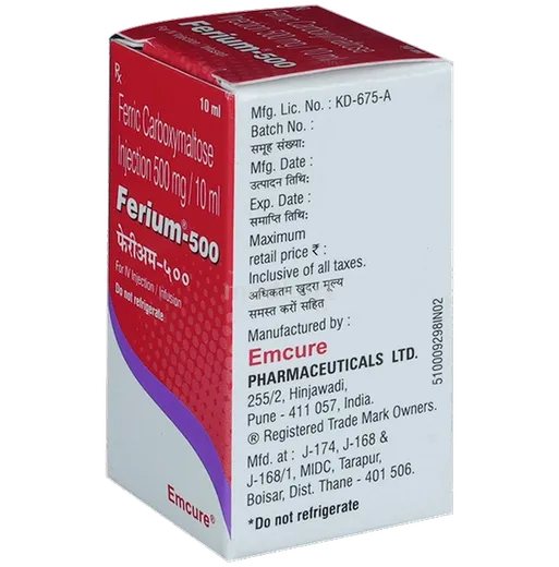 ferium 500mg injection 10 ml